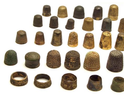 Collection of 45 thimbles, various types