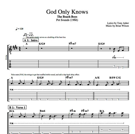 "God Only Knows" · The Beach Boys || Piano + Voice + Bass + Guitar || Sheet Music/Score + Chords ...