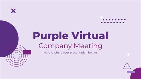 Purple Virtual Company Meeting Google Slides & PPT template