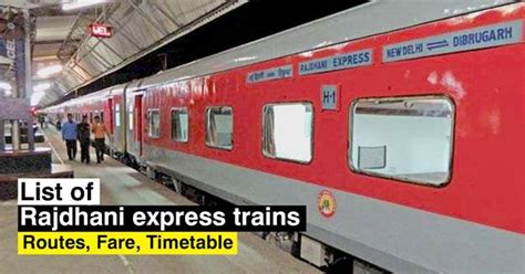 List of Rajdhani Express Trains: Routes, Fare, Timetable | RailMitra Blog