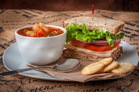 Soup and Sandwich by Mike Penney in 2021 | Soup and sandwich, Vegetable sandwich recipes, Turkey ...