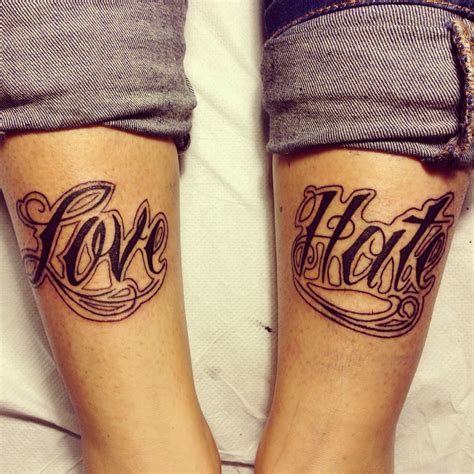 Love hate Tattoo | My work | Pinterest | Tattoo