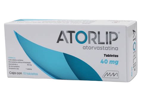 Atorlip Atorvastatina 40 mg 10 Tabletas - Farmacias Klyns