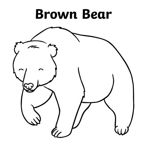 Printable Brown Bear Brown Bear Coloring Pages