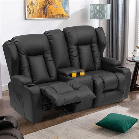 Buy OBBOLLY Home Theater Seating | 67" RV Recliner Loveseat | Double ...