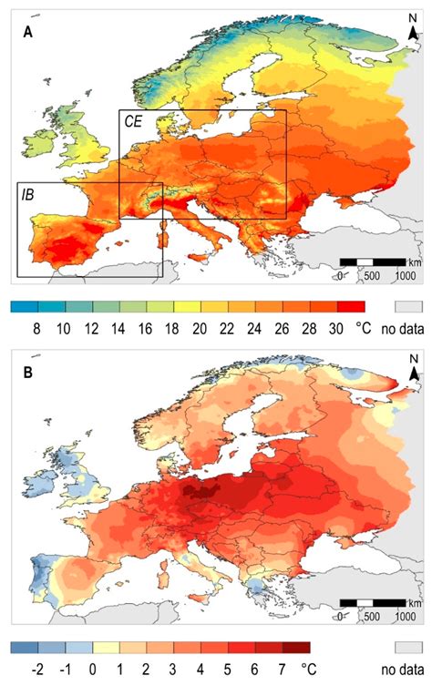 Rozpětí oběť kočka average temperature europe map Persona středně pokročilí jestli můžeš