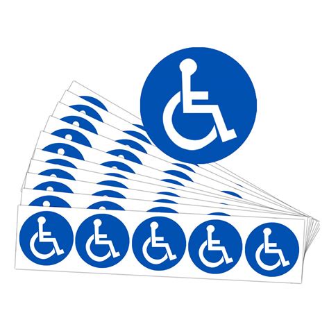 Buy Disabled Wheelchair Symbol Labels | Handicap Signs Stickers 2 inch Round Convenient Decals ...