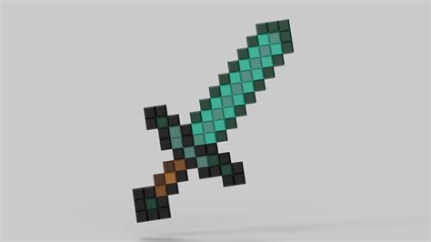 Minecraft sword 60 cm for 3d print cosplay weapon 3D model 3D printable ...