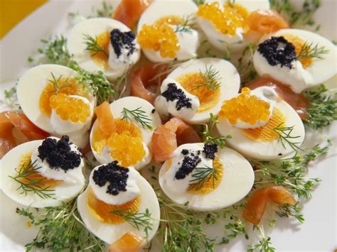 Hard-Boiled Eggs with Caviar and Salmon Recipe | EatSmarter