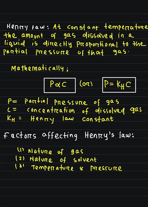 [Solved] Compare and Contrast Henry's Law and Boyle's law. Give ...