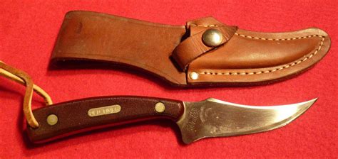 VINTAGE SCHRADE 152 OLD TIMER SHARPFINGER FIXED BLADE KNIFE W LEATHER SHEATH | #1800694970