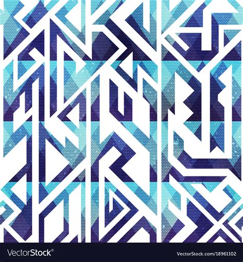 Abstract blue geometric seamless Royalty Free Vector Image