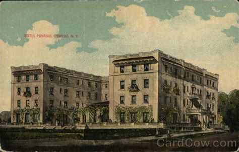 Hotel Pontiac Oswego, NY Postcard