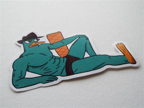 Perry the Platypus buff Sticker Phineas and Ferb - Etsy UK