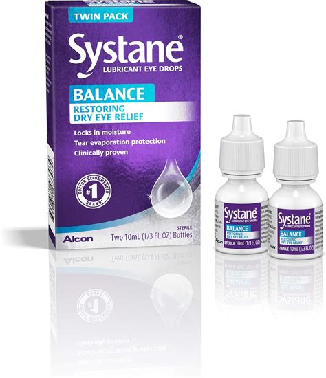 Amazon.com: Systane Balance Lubricant Eye Drops, Twin Pack, 10-mL Each : Health & Household