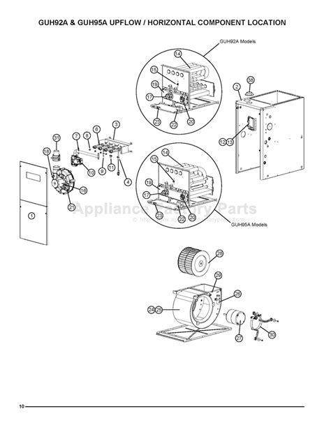 Comfort-aire GUH95A 038B4XE Parts | HVACs