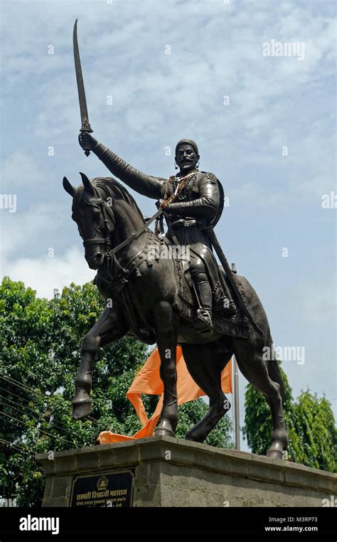 Statue of chatrapati shivaji maharaj at alibag, Maharashtra, India, Asia Stock Photo - Alamy