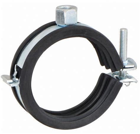 NVENT CADDY Cushioned Pipe Clamp, Electro-Galvanized Steel, EPDM-SBR Rubber - 1RVC3|454006 ...