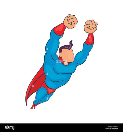 Flying superhero icon, cartoon style Stock Vector Image & Art - Alamy