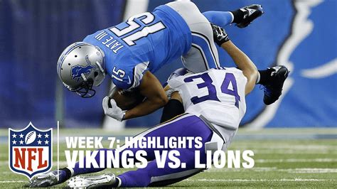 Vikings vs. Lions | Week 7 Highlights | NFL - YouTube