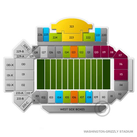 Washington-Grizzly Stadium Seating Chart | Vivid Seats