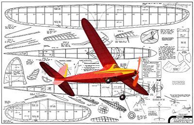 Model Airplane Plans (FF): Comet SPARKY 32" Class C Rubber-Powered | eBay