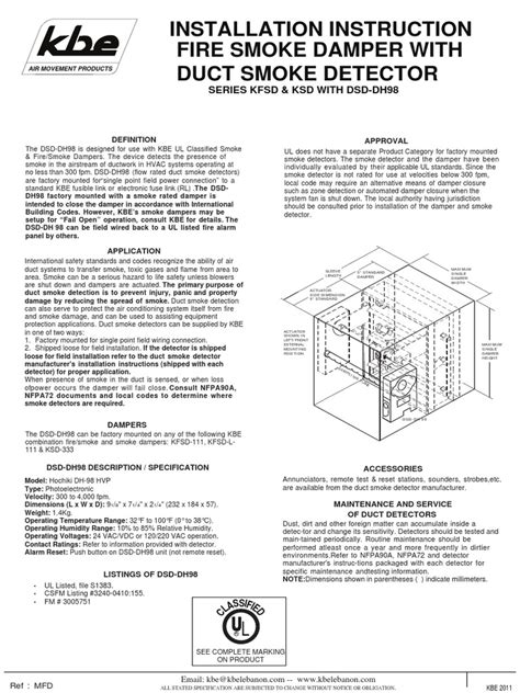 Smoke Detector | PDF | Duct (Flow) | Manufactured Goods