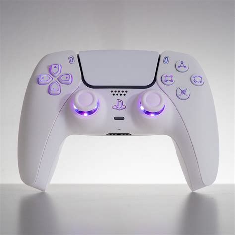 PS5 LED Controller Mod Custom White Wireless Controller With White ...