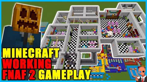 I built a working FNAF 2 map in Minecraft (Build + Gameplay) - YouTube