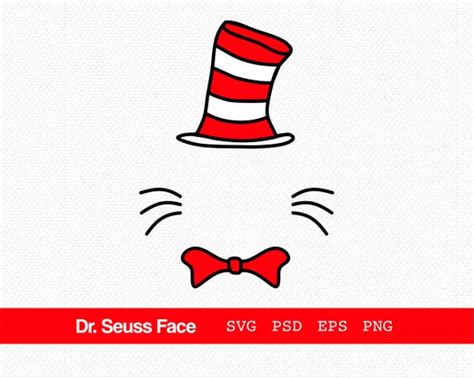 Seuss Hat SVG, Cat In The Hat Svg, Striped Hat Svg, Dr Seuss Cut File, Dr Seuss Cricut File, Dr ...