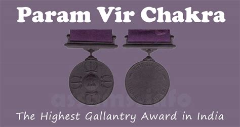 Param Vir Chakra Award Details and Recipients List - Assams.info