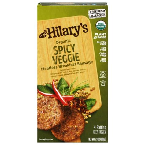 Hilary's Organic Spicy Veggie Meatless Breakfast Sausage Patties, 4 ct - Harris Teeter