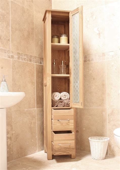 Tall Oak Bathroom Cabinets | Bathroom furniture, Bathroom units, Slim storage cabinet