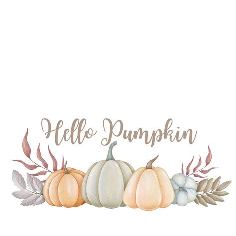 Hello Pumpkin Fall PNG - Etsy