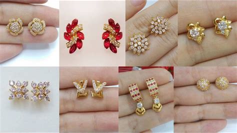 Latest Gold Small Earring ||Studs|| Designs Huge Collection | Small earrings studs, Stud ...