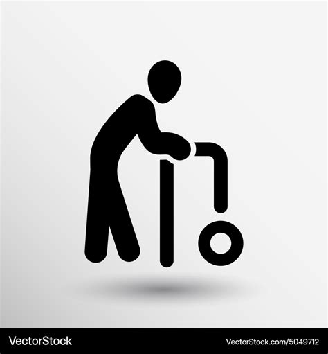 Elder black graphic symbol Royalty Free Vector Image