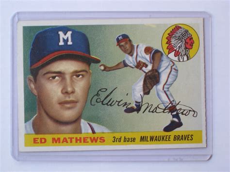 Ed Mathews | Ed Mathews 1955 Topps Baseball Card | Baseball Collection | Flickr