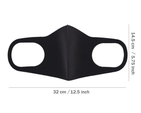 Black Fabric Mask – Moisture-wicking Anti-bacterial UV – Health Supply ...