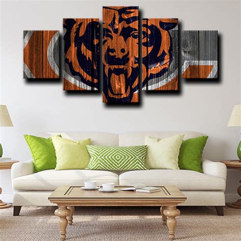 Chicago Bears Logo Badge Orange - Pencil Canvas