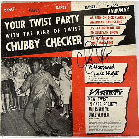 Ernest Evans "Chubby Checker" LP signed with – Awesome Artifacts