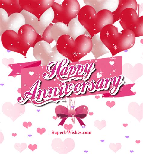 Happy Anniversary Animated GIF With Pink Roses | SuperbWishes.com