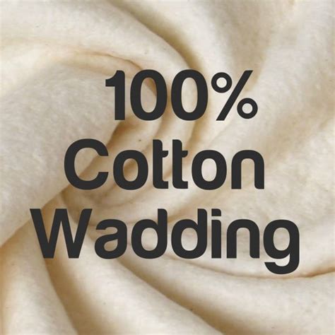 Extra Wide 100% Cotton Batting Wadding 305cm / 120" Quilting - Thimbles ...