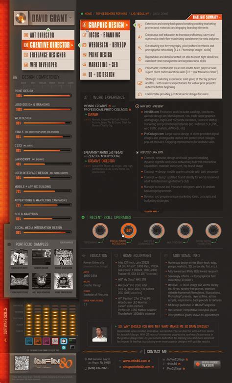 Interactive PDF Resume on Behance