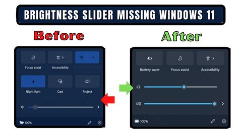 How to Fix Missing Screen Brightness Slider Option in Windows 11 - YouTube