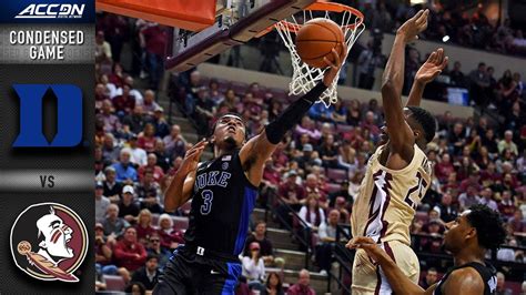 Duke vs. Florida State Condensed Game | 2018-19 ACC Basketball - YouTube