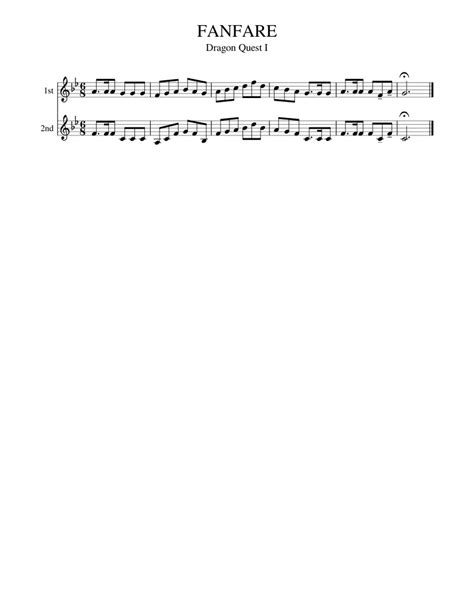 FANFARE Sheet music for Trumpet (In B Flat) (Brass Duet) | Download and print in PDF or MIDI ...