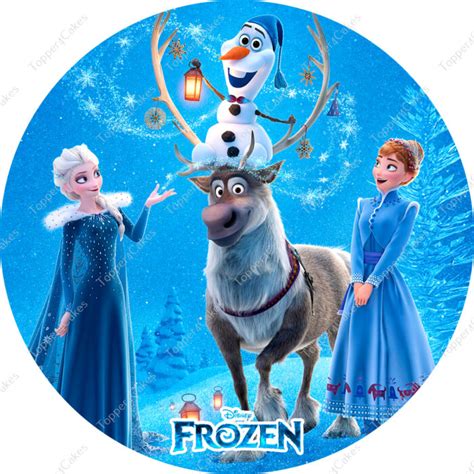 Edible Frozen Cake Topper - Edible Printed Toppers