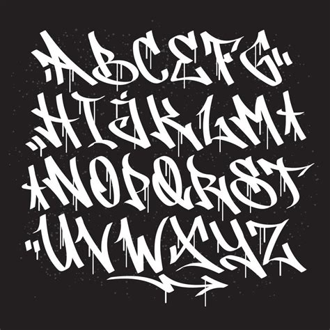 Graffiti Font Alphabet 12179588 Vector Art at Vecteezy