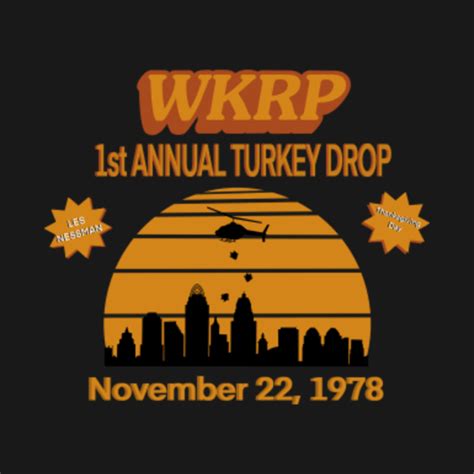 WKRP turkey drop - Wkrp Turkey Drop - T-Shirt | TeePublic