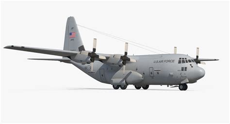 Lockheed C-130 Hercules US Military Transport Aircraft 3d model ...